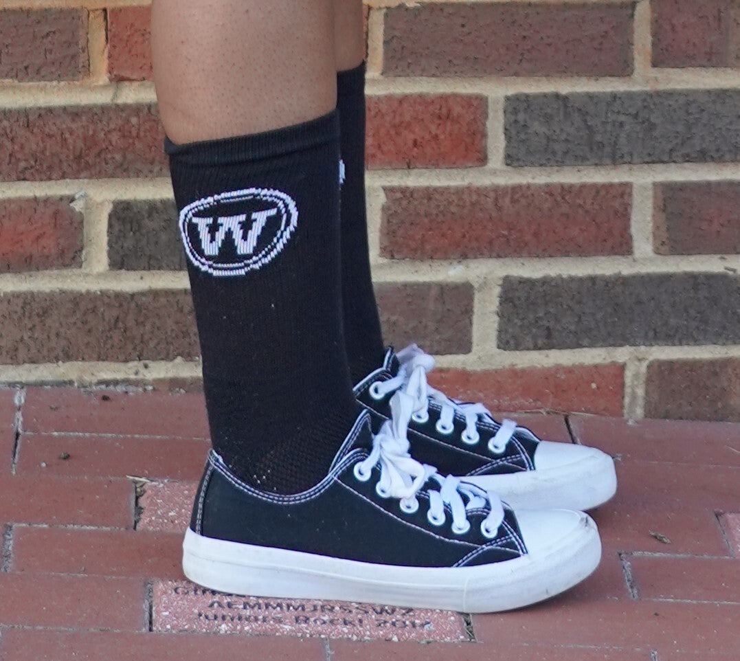 White converse black socks on sale